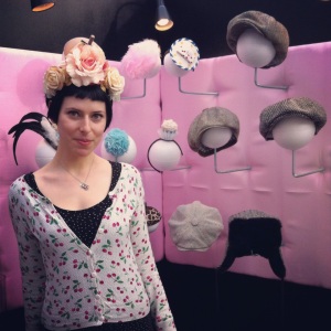 Claudia Köcher and her haute hat collection. She will also make custom hats! www.die-zwillingsnadeln.de  